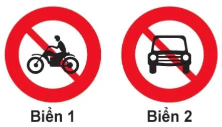 Câu 305: Biển nào dưới đây xe gắn máy được phép đi vào?