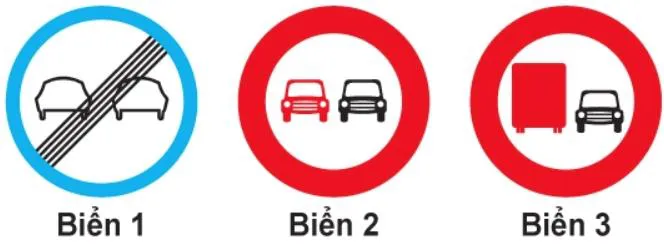 Câu 310: Biển nào cấm xe ô tô tải vượt?