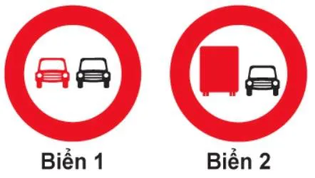 Câu 311: Biển nào cấm xe tải vượt?