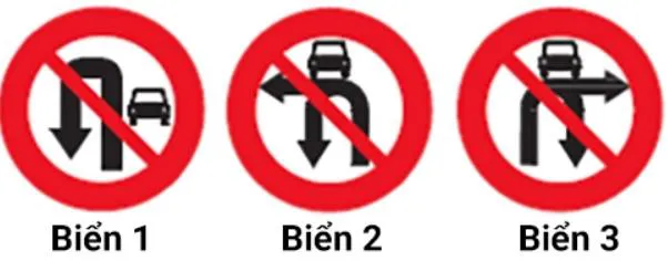 Câu 319: Biển nào dưới đây chỉ cấm xe ô tô quay đầu?