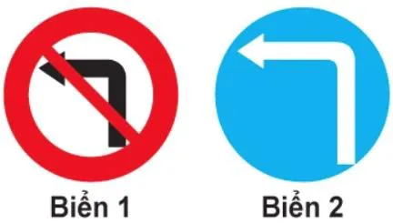 Câu 324: Biển nào xe được phép quay đầu nhưng không được rẽ trái?