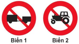 Câu 340: Biển nào cấm máy kéo kéo theo rơ moóc?