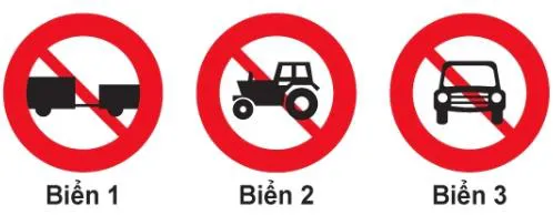Câu 342: Biển nào không có hiệu lực đối với xe ô tô tải không kéo moóc?