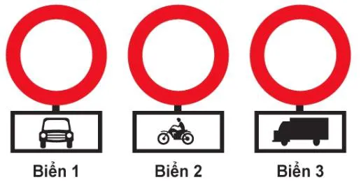 Câu 350: Biển nào xe mô tô hai bánh không được đi vào?