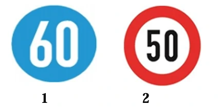 Câu 362: Biển nào báo hiệu hạn chế tốc độ của phương tiện không vượt quá trị số ghi trên biển?