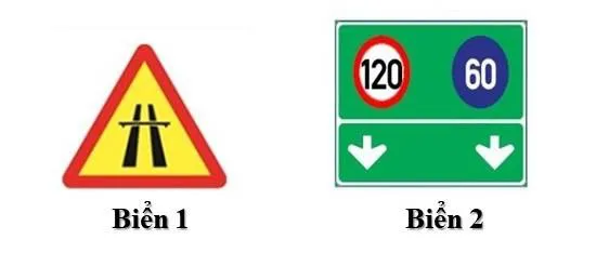 Câu 365: Biển nào dưới đây chỉ dẫn bắt đầu đường cao tốc phân làn đường có tốc độ khác nhau?