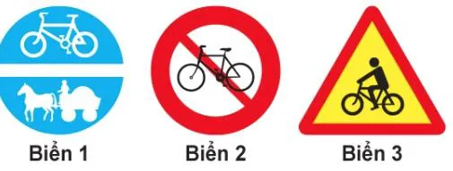 Câu 369: Biển nào báo hiệu Đường dành cho xe thô sơ?