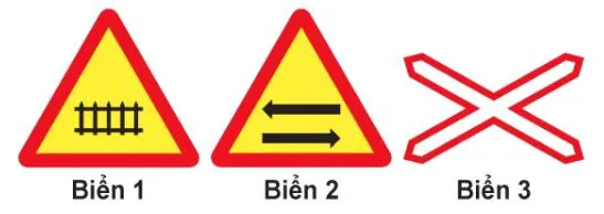 Câu 373: Biển nào báo hiệu nguy hiểm giao nhau với đường sắt?
