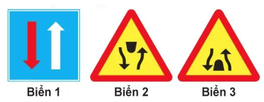 Câu 392: Biển nào báo hiệu Đường đôi?