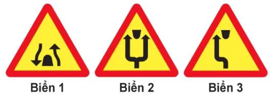 Câu 398: Biển nào báo hiệu Chú ý chướng ngại vật?