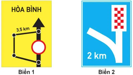 Câu 399: Biển nào chỉ dẫn cho người tham gia giao thông biết vị trí và khoảng cách có làn đường cứu nạn hay làn thoát xe khẩn cấp?