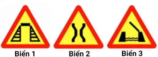 Câu 402: Biển nào dưới đây là biển Cầu quay - cầu cất?