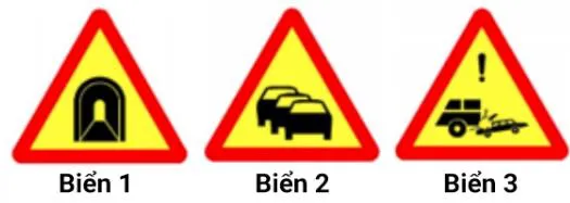 Câu 410: Biển nào dưới đây báo hiệu đoạn đường hay xảy ra ùn tắc giao thông?