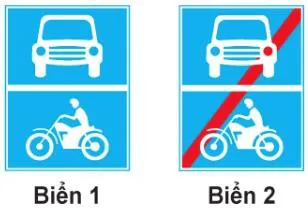 Câu 430: Khi gặp biển nào thì các phương tiện không được đi vào, trừ xe ô tô và xe mô tô?