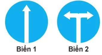 Câu 432: Biển nào (đặt trước ngã ba, ngã tư) cho phép xe được rẽ sang hướng khác?