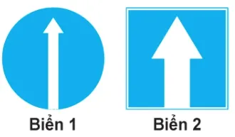 Câu 433: Biển nào báo hiệu Hướng đi thẳng phải theo?