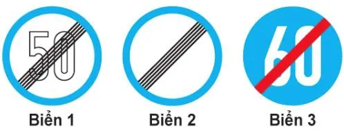 Câu 439: Trong các biển dưới đây biển nào là biển Hết mọi lệnh cấm?