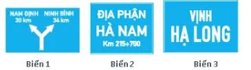 Câu 456: Biển nào dưới đây chỉ dẫn địa giới hành chính giữa các thành phố, tỉnh, huyện?