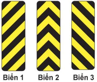 Câu 472: Trên đường cao tốc, gặp biển nào thì người lái xe đi được cả hai hướng (bên trái hoặc bên phải) để tránh chướng ngại vật?
