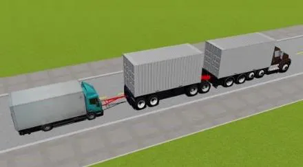 Câu 515: Xe kéo nhau như hình này có vi phạm quy tắc giao thông không?