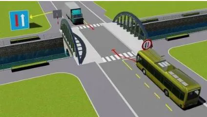 Câu 516: Xe nào phải nhường đường trong trường hợp này?