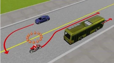 Câu 527: Xe nào vi phạm quy tắc giao thông?