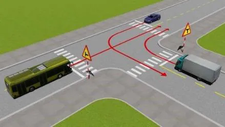 Câu 533: Thứ tự các xe đi như thế nào là đúng quy tắc giao thông?