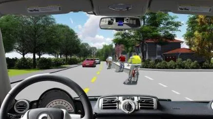 Câu 577: Bạn xử lý như thế nào khi lái xe ô tô vượt qua đoàn người đi xe đạp có tổ chức?