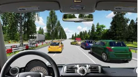 Câu 578: Phía trước có một xe đang lùi vào nơi đỗ, xe con phía trước đang chuyển sang làn đường bên trái, bạn xử lý như thế nào trong trường hợp này?