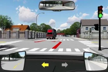 Câu 591: Xe nào được đi trước trong trường hợp này?